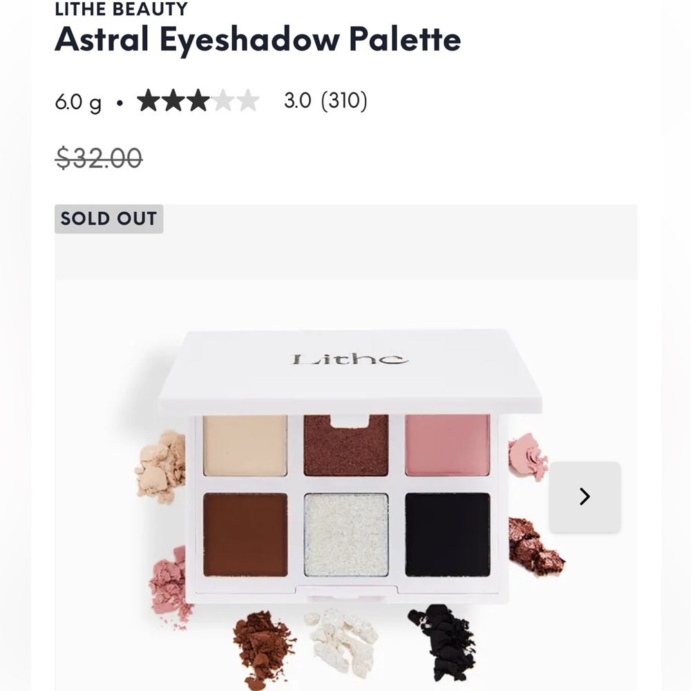 NWT Lithe Beauty Astral Eyeshadow Palette